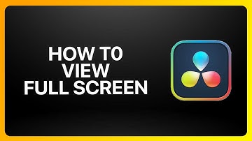 How To View Full Screen In Davinci Resolve Tutorial