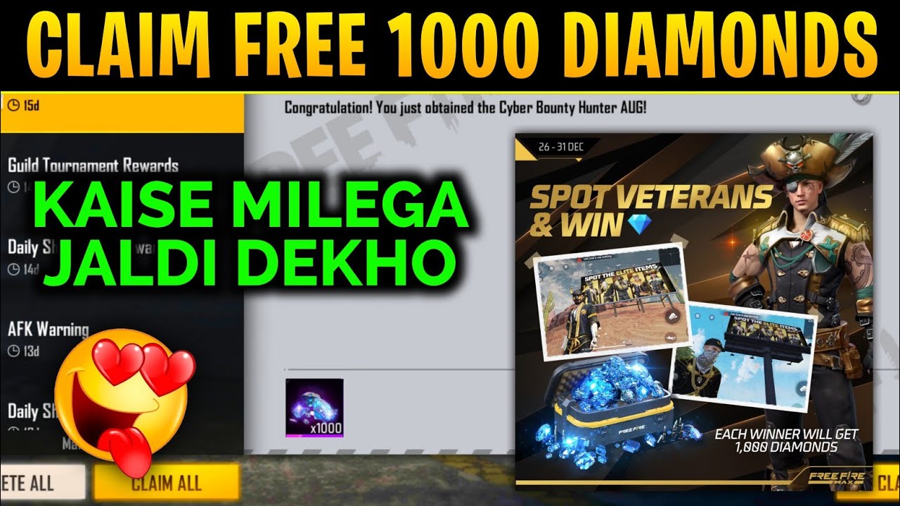 How to get 1,000 diamonds in Free Fire Max - Quora