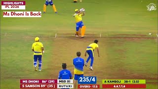 Csk Practice Match 2026 Ms Dhoni Is Back Csk Practice Session 2026 Ms Dhoni Batting Today