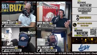 Morning Mayhem with David Bazzel and Roger Scott is LIVE from The Oaklawn Hot Springs Studio!