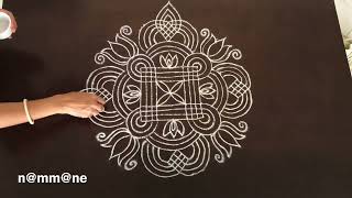 Rangoli for Navaratri || 5-5 dots || mahanavami special Padi kolam