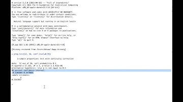 calculating proportion interveral using R