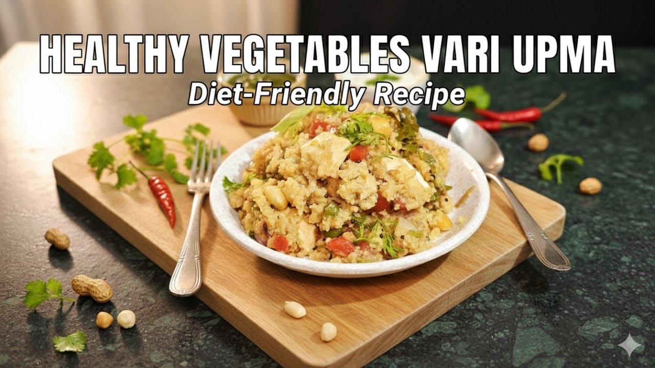 Healthy Vegetable Vari Upma Recipe II भाज्या घालून करा पौष्टिक वरीचा उपमा 