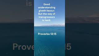 Proverbs 13:15 The Way of Transgressors is Hard #dailybibleverse #bibleverseoftheday