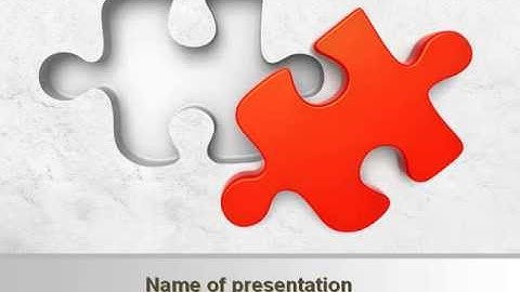 Last Red Puzzle PowerPoint Template by PoweredTemplate.com