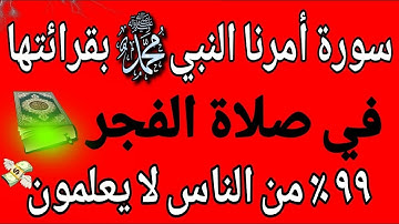 سورة عظيمة أمرنا بها النبي محمد بقرأتها في صلاة الفجر وحذرنا من تركها لايعرفها ٩٩