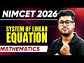 NIMCET 2026 | System of Linear Equation Part 1 | NIMCET 2026 Preparation #nimcet2026 #nimcet2026