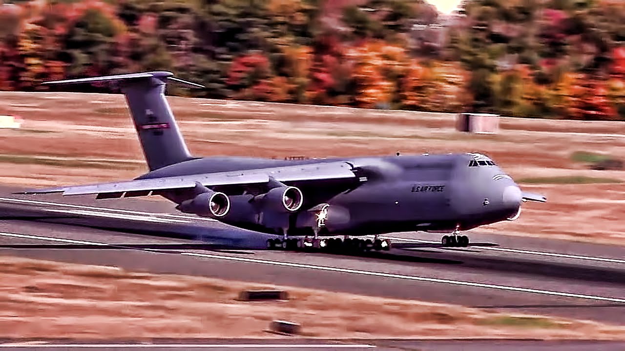 C-5 Galaxy • Giant Plane Does Touch &amp; Go Landing