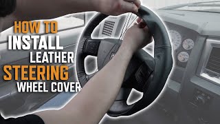 How To Install Leather Steering Wheel Cover Hand Stitching LeatherSeats com
