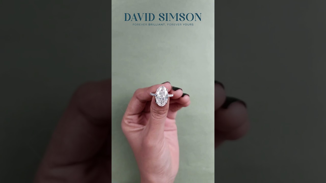 🎃 Oval Diamond Engagement Ring in 14K White Gold | Halloween Collection