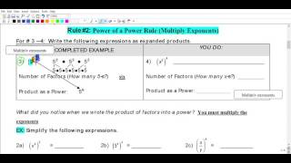 6.1 (day 1) Notes - Rules of Exponents