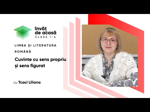 Limba și literatura română; cl. a II-a, "Cuvinte cu sens propriu și sens figurat"