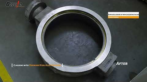 Plasma surface cladding of triple eccentric valves#welding #plasma #cladding #triple #valve