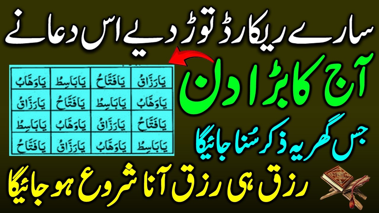 Aj jahan ye zikr 10 mint chalega | Allah use bohat sara rizq ata karega | wazifa