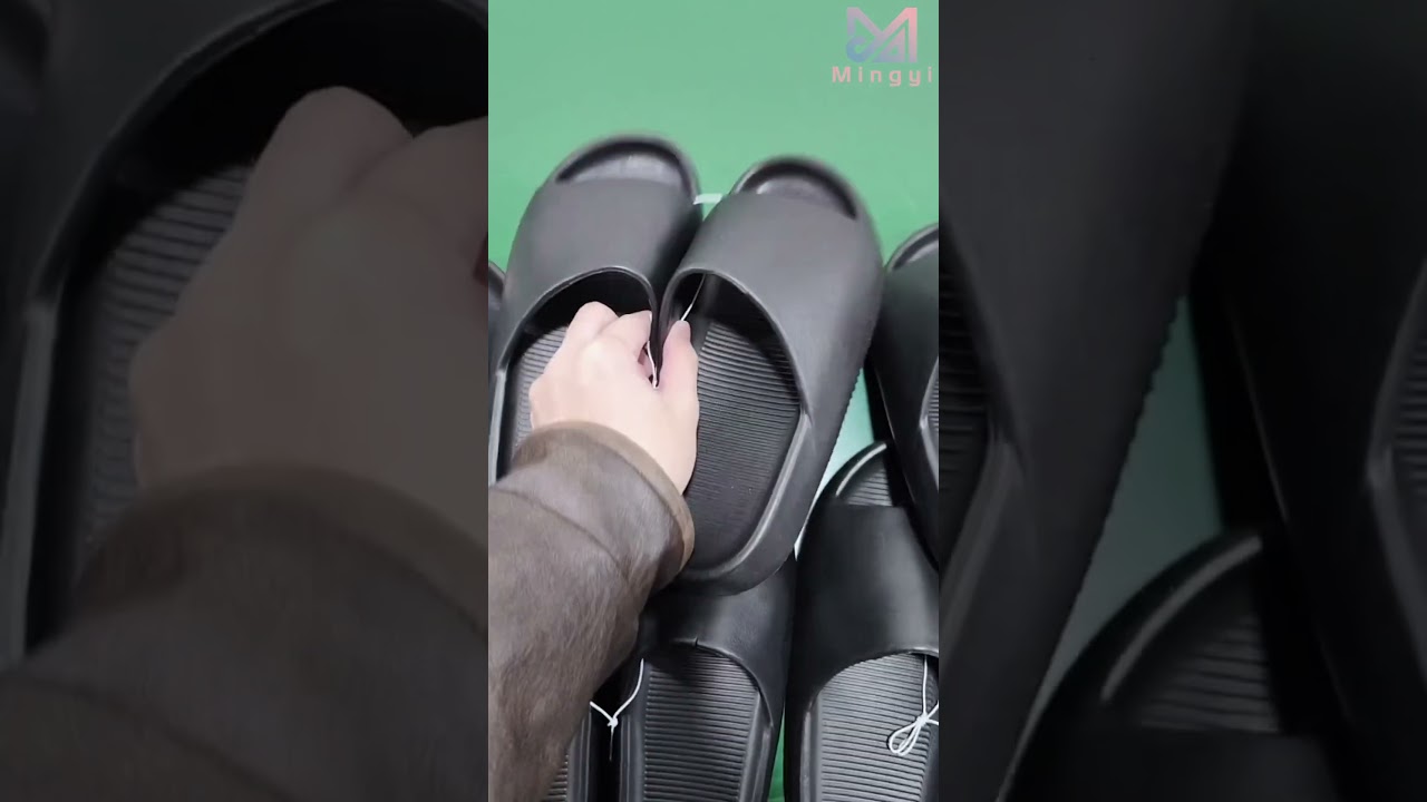 The EVA slippers are in production and we support to print your logo on it 