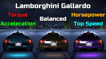 Torque vs Balanced vs Horsepower - Lamborghini Gallardo Tuning  - Need for Speed Carbon Redux mod