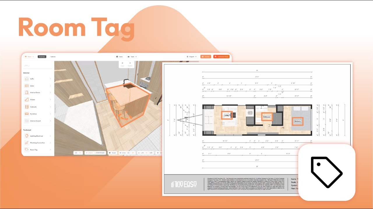 Room Tag Tutorial - Tiny Easy - 3D Tiny House Designer - YouTube