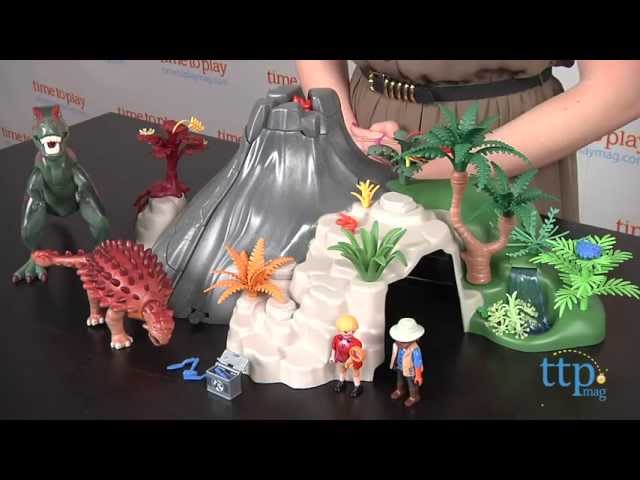 playmobil dinosaur volcano