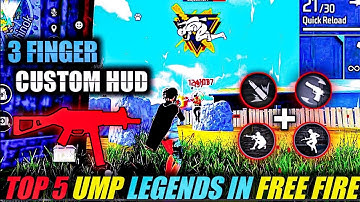 WORLD BEST 3 FINGER CUSTOM HUD🔥TOP 5 UMP PLAYERS IN FREE FIRE🥶BEST 3 FINGER CUSTOM HUD IN FF 2024 ⚡
