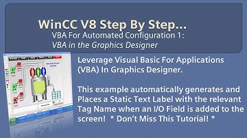 WinCC v8.0 Step By Step 25:  VBA in Graphics Designer 🛠️  #winccguru