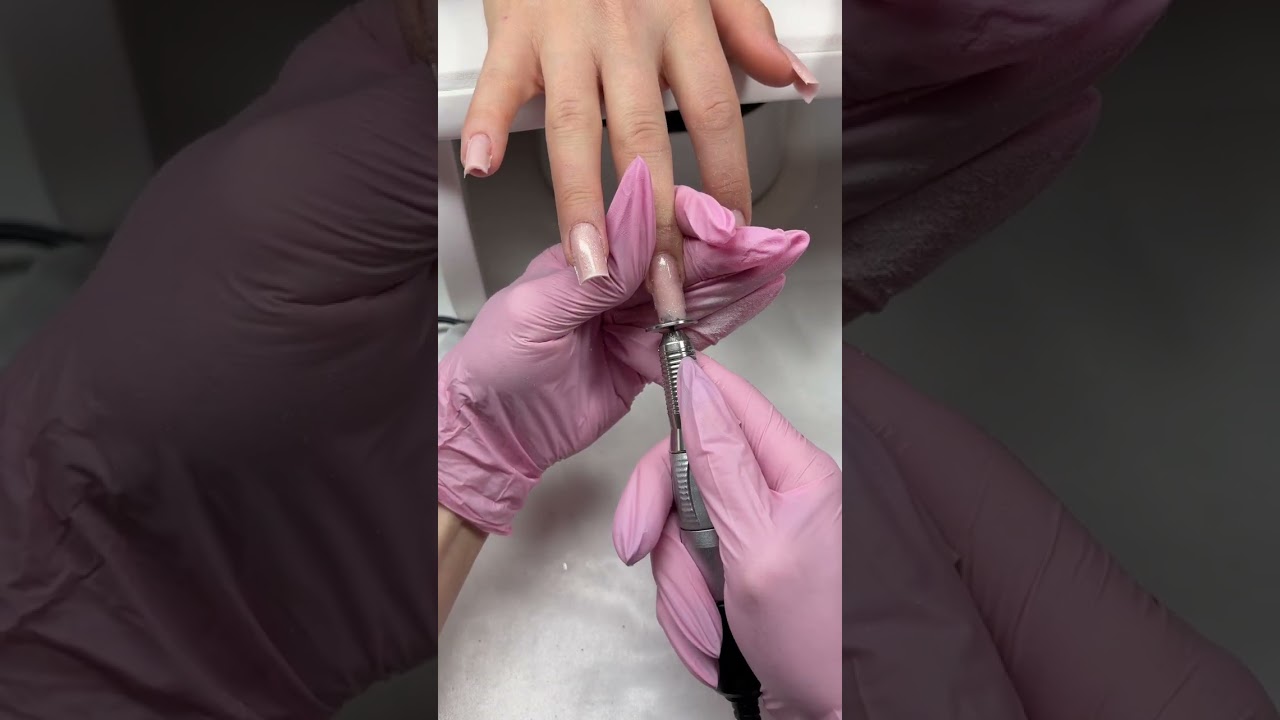 Процесс работы с клиентом до-после 💅🏻 Укрепление ногтей на верхние формы 