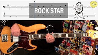 Post Malone // Rock Star // Bass Cover with TABs