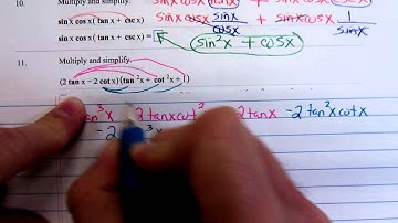 Math 1316 Verify Identities Part 1