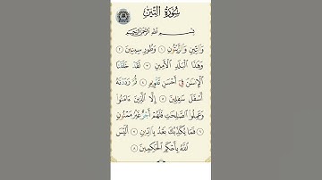 SURAH AT-TIN (سورة التين) - Egzon Ibrahimi #egzonibrahimi #surahattin #quran #surah #viralvideo #vir