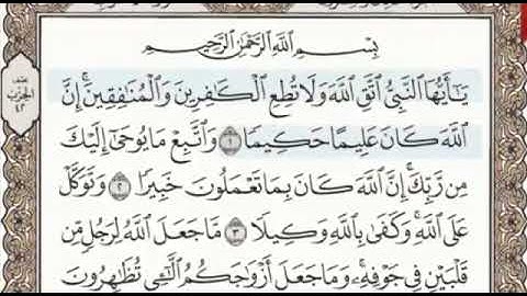 سورة الأحزاب الصفحة 418 من الاية 1 الى 6 عبدالباسط عبدالصمد مجود
