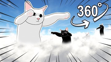 a long cat soaring into the sky | VR 360°