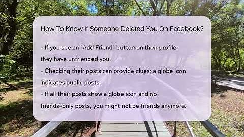 How To Know If Someone Deleted You On Facebook? - Everyday-Networking