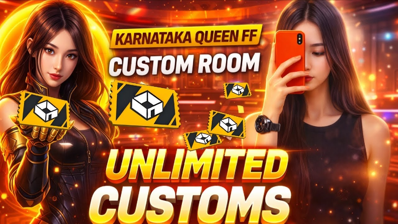 UNLIMITED CUSTOMES ❤️ Karnataka queen ff on live 🔴