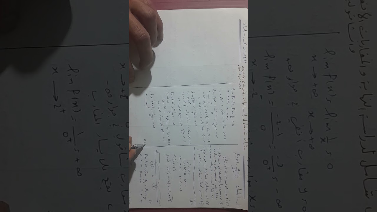 النهايات والمقاربات 6: سؤال امتحاني شامل عن دراسة تغيرات تابع وإيجاد مقارب شاقولي وافقي |حادي عشر | 