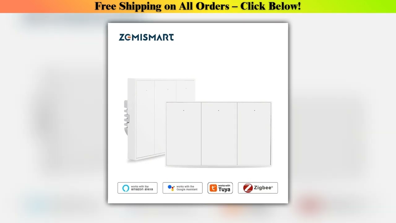 Zemismart Zigbee US AU Wall Push Light Switch No Neutral Smart Interruptor Work with Tuya Smartthin