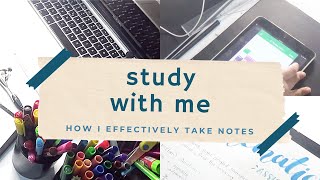 how i take notes *effectively* // study vlog