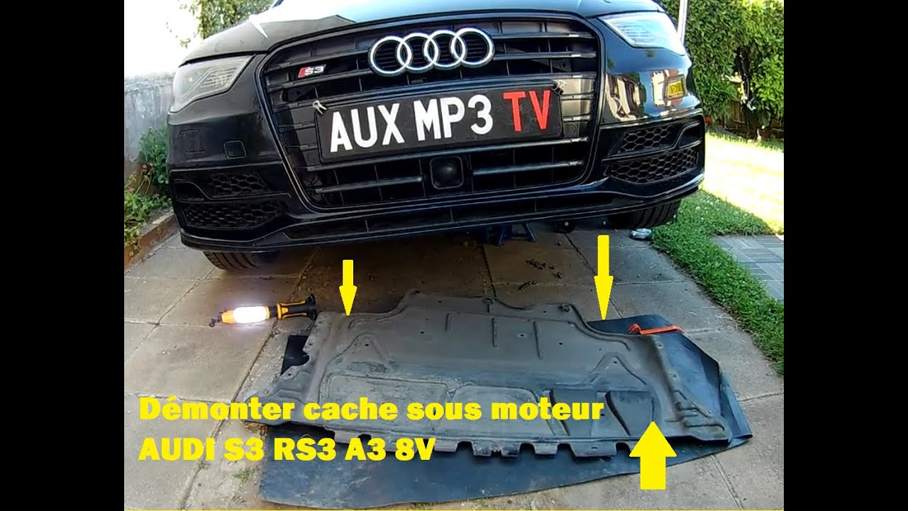Audi A8 A6 A4 : installation du cache moteur inferieur 