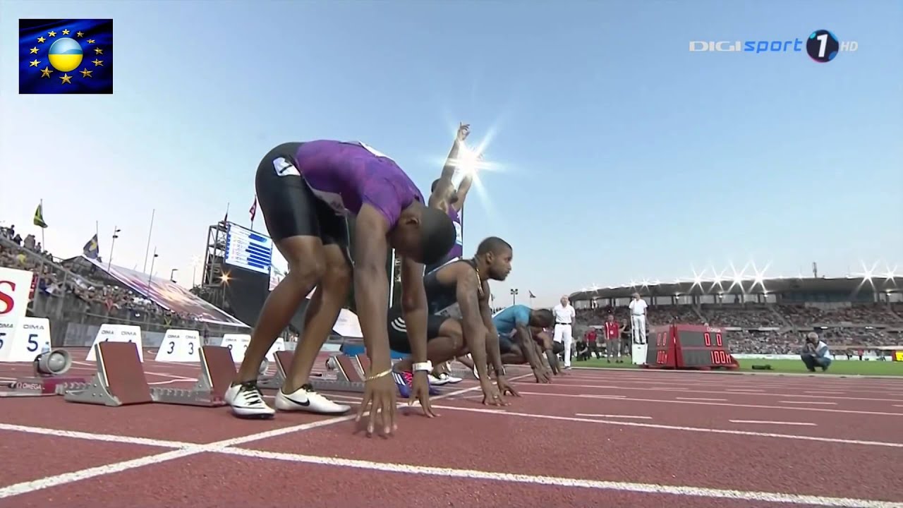 Justin Gatlin 100m 9 75, Powell 2nd, Gay 3rd   DL Lausanne 2015