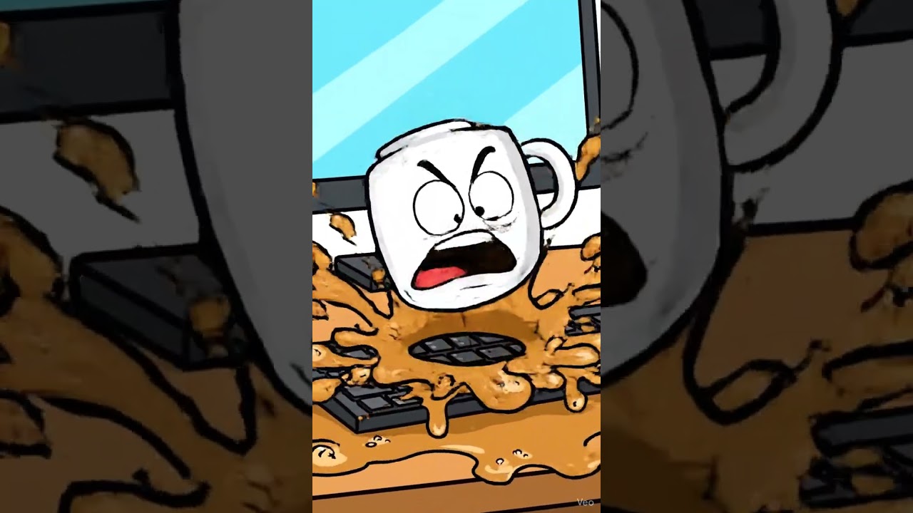 When Coffee Fights Back ☕😂 | Coffee Cup Revenge Sketch | 