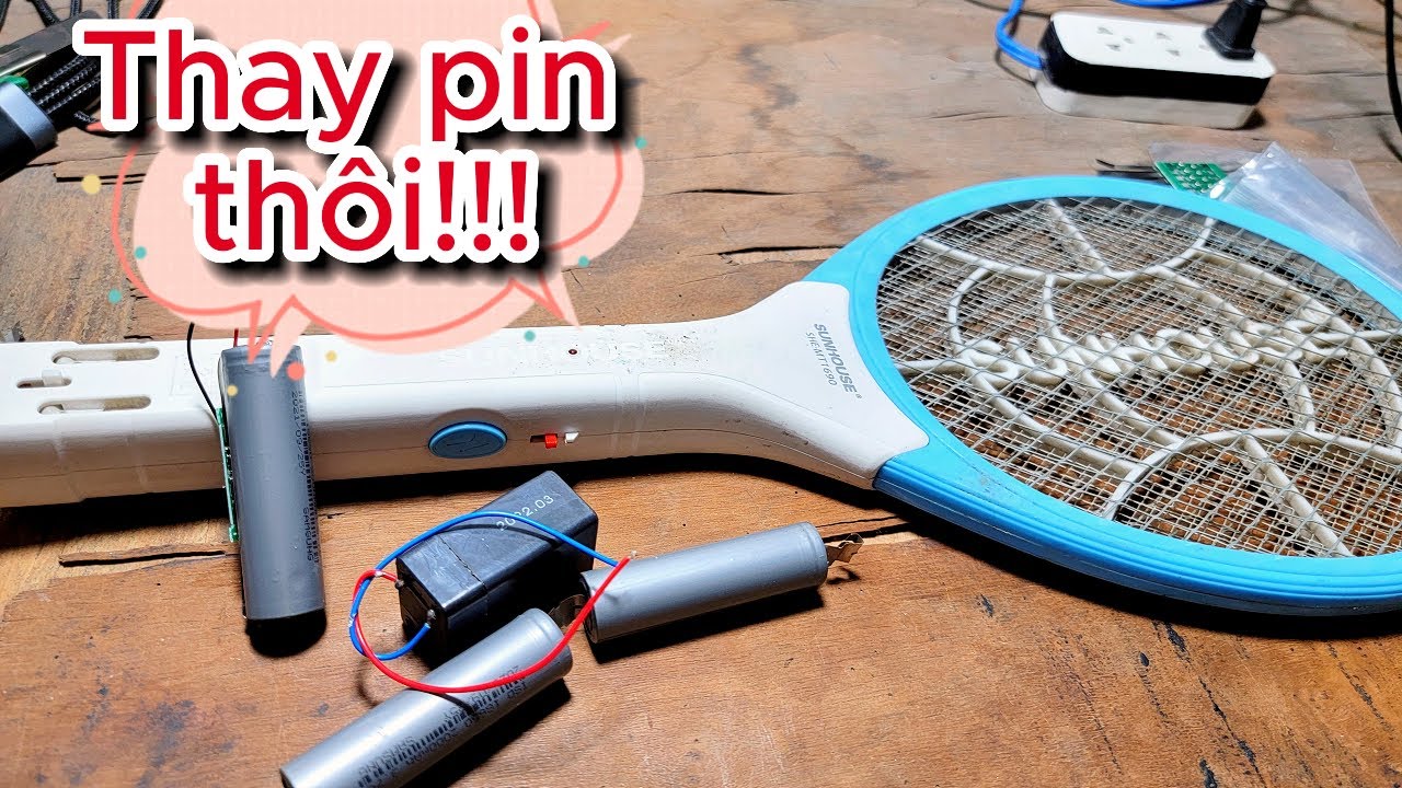 Thay pin cách này đơn giản mà hiệu quả cho vợt muỗi không sợ cháy nổ.
