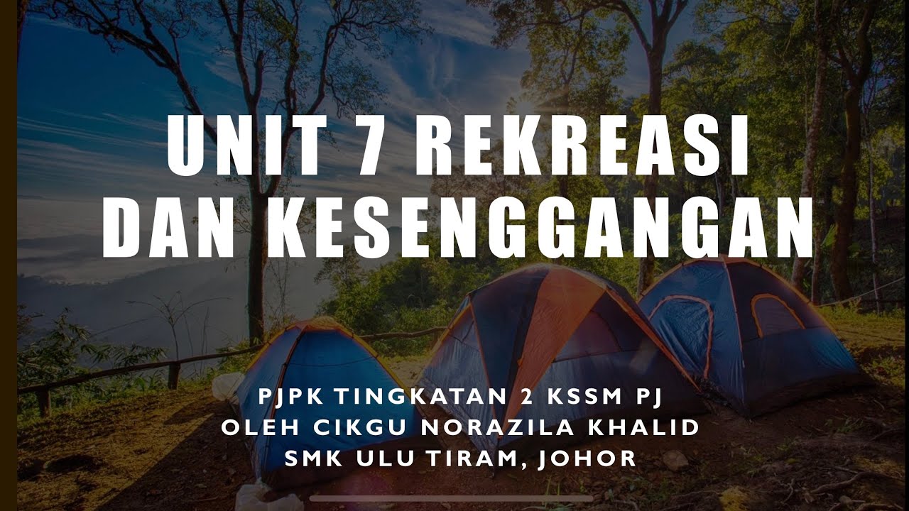 Nota PJPK T2 KSSM Unit 7 Rekreasi dan Kesenggangan PJ - YouTube