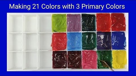 Making 21 Colors with Only 3 Primary Colors #oddlysatisfying #colormixing #satisfying