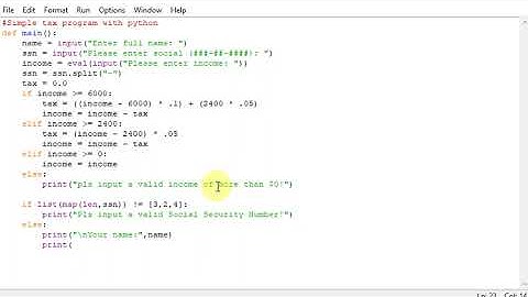 Simple tax program with python