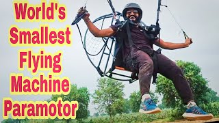 World's most lightweight flying machine Testing | flying with lightest paramotor dle170m engine