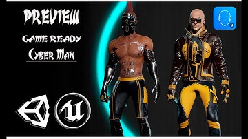 PREVIEW GAME READY 3D Character Cyber Man