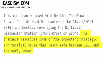 Tesco: Keeping The Hard Discounters At Bay? Case Solution & Analysis Caseism.com