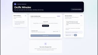 Orcific Minutes AI | Generate Meeting Notes from Text Transcript (Spring Boot + React + Ollama)