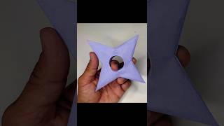 4 Point Ninja Star in 10 Sec - No Glue Paper Craft #shorts