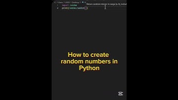 How to create random numbers in Python! #coding #programming #python #random