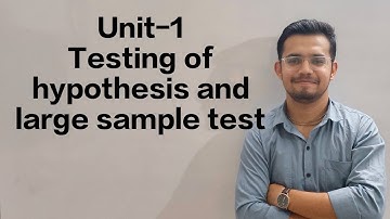 #1 Testing of hypothesis and large sample test | sem 6 b.com | Guj.university | statistics