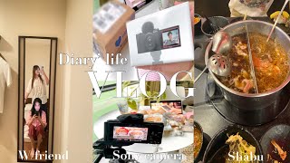 Diary vlog | unboxing Sony camera , day off w/ friend ไปร้านนวด กินชาบู ,เขียน Diary planner 📸🧸🍲✨